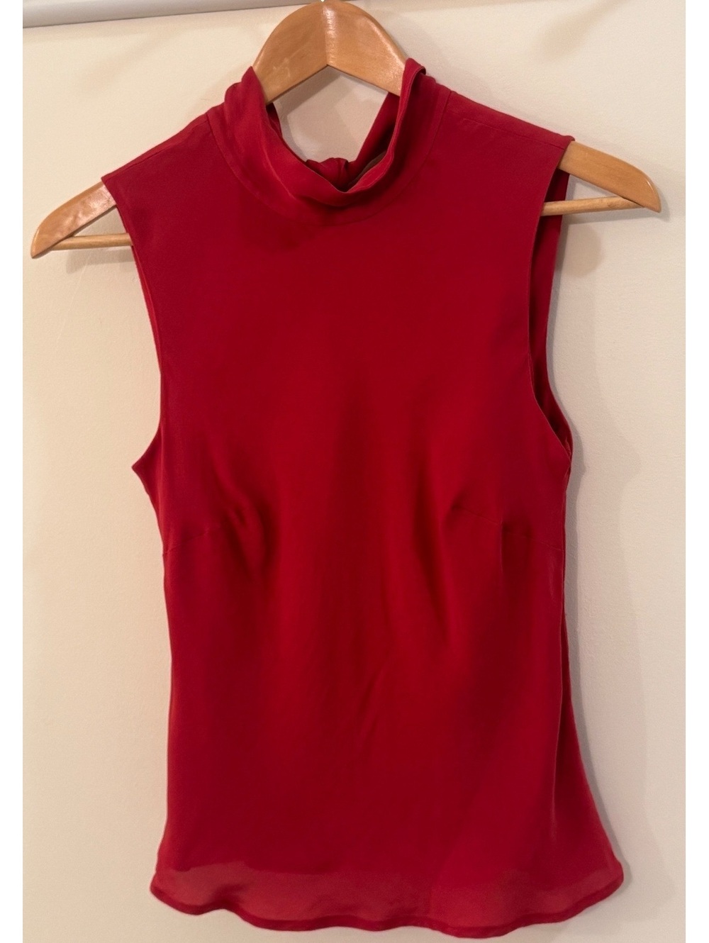 Ann Taylor Red Sleeveless Silk Shell Top Size 6
